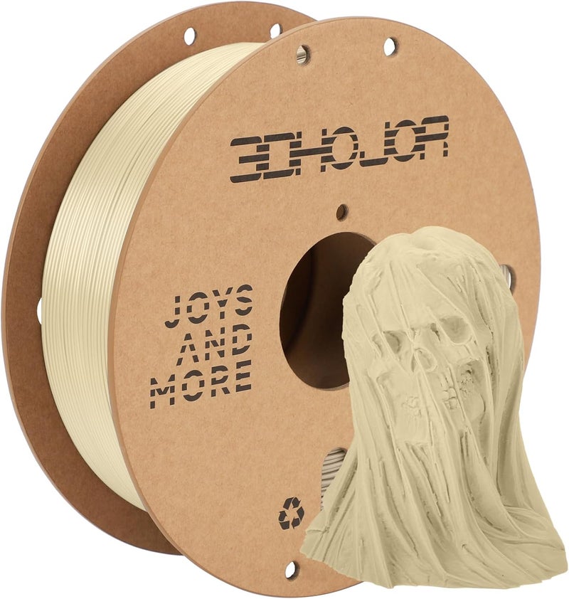 3DHoJor خيوط PLA Pro (PLA+) بقطر 1.75 مم، خيوط طابعة ثلاثية الأبعاد، بكرة كرتونية، دقة أبعاد +/- 0.03 مم - أبيض عظام، 1 كجم - Image 1